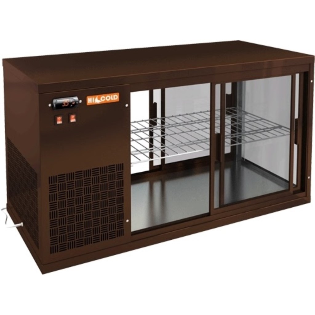 Витрина холодильная настольная HICOLD VRL T 900 L Brown