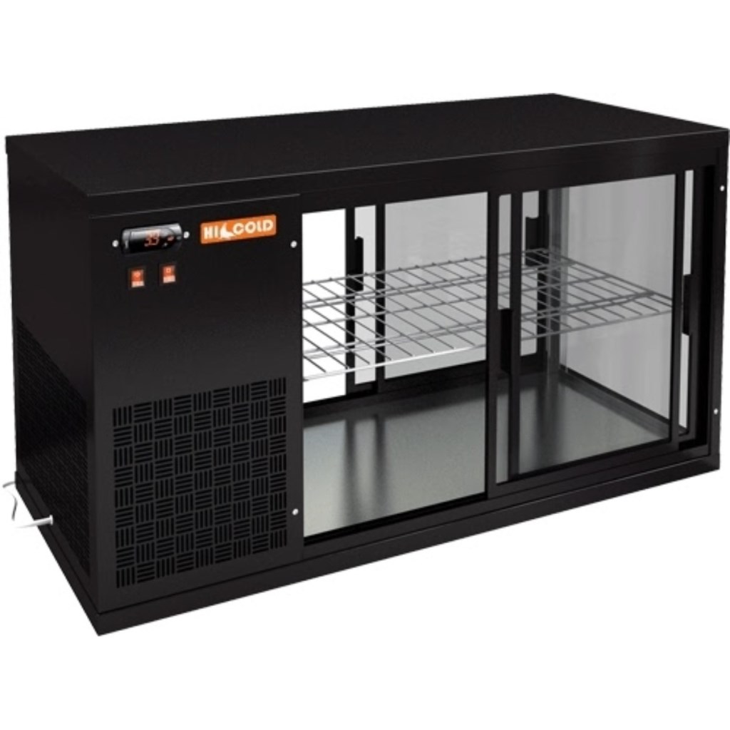 Витрина холодильная настольная HICOLD VRL Т 900 L Black