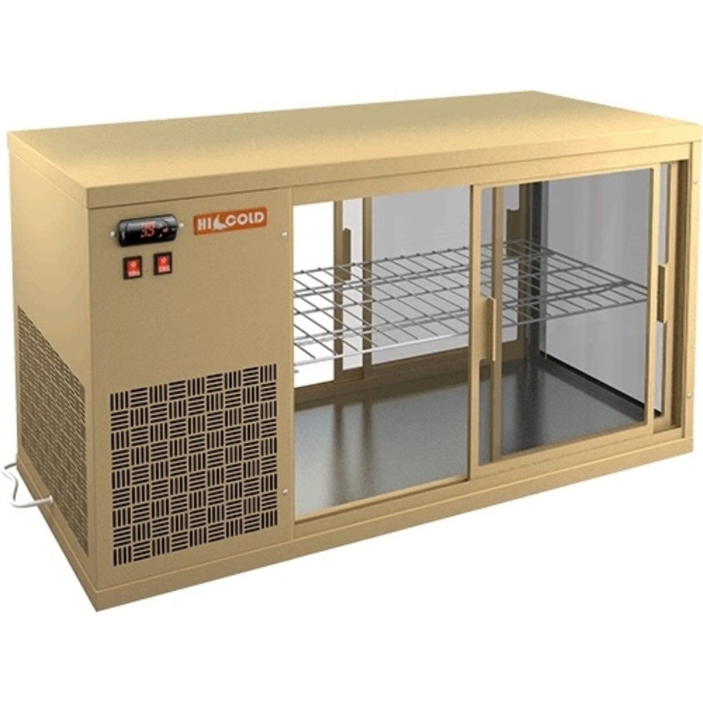 Витрина холодильная настольная HICOLD VRL Т 900 L Beige