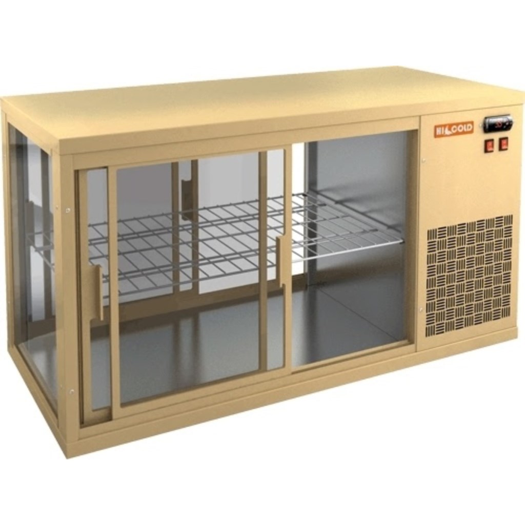Витрина холодильная настольная HICOLD VRL T 900 R Beige