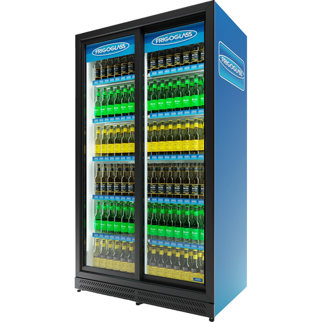 Шкаф холодильный Frigoglass Super 16 FFSD (сер.корпус,бел.кабинет,сер.рамка дв.,2Led,5полок,5ЦД)