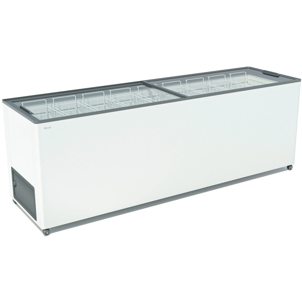 Ларь морозильный с прямым стеклом Frostor F 800 C серый