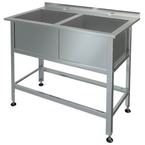 Ванна моечная с бортом МХМ МБ-2-0,45-0,8/1,55 (AISI 430, t=0,6)