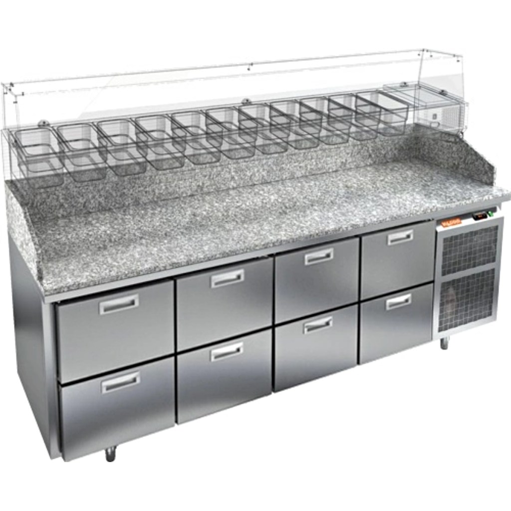 Стол холодильный для пиццы HiCold PZ3-2222/GN камень