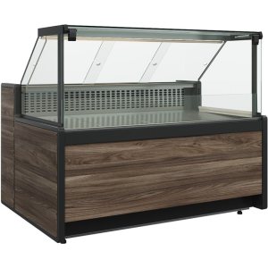 Витрина холодильная Carboma GC111 SP 1,25-1 (1008 Темный дуб) (без боковин)