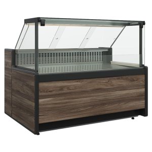 Витрина холодильная Carboma GC111 SP 1,25-1 (1008 Темный дуб) (газлифт без боковин)