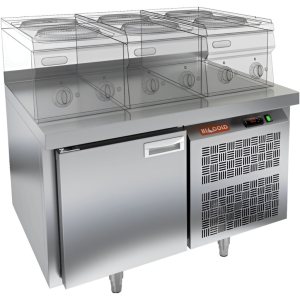 Стол морозильный HiCold GN 1/BT LT О под тепловое оборудование