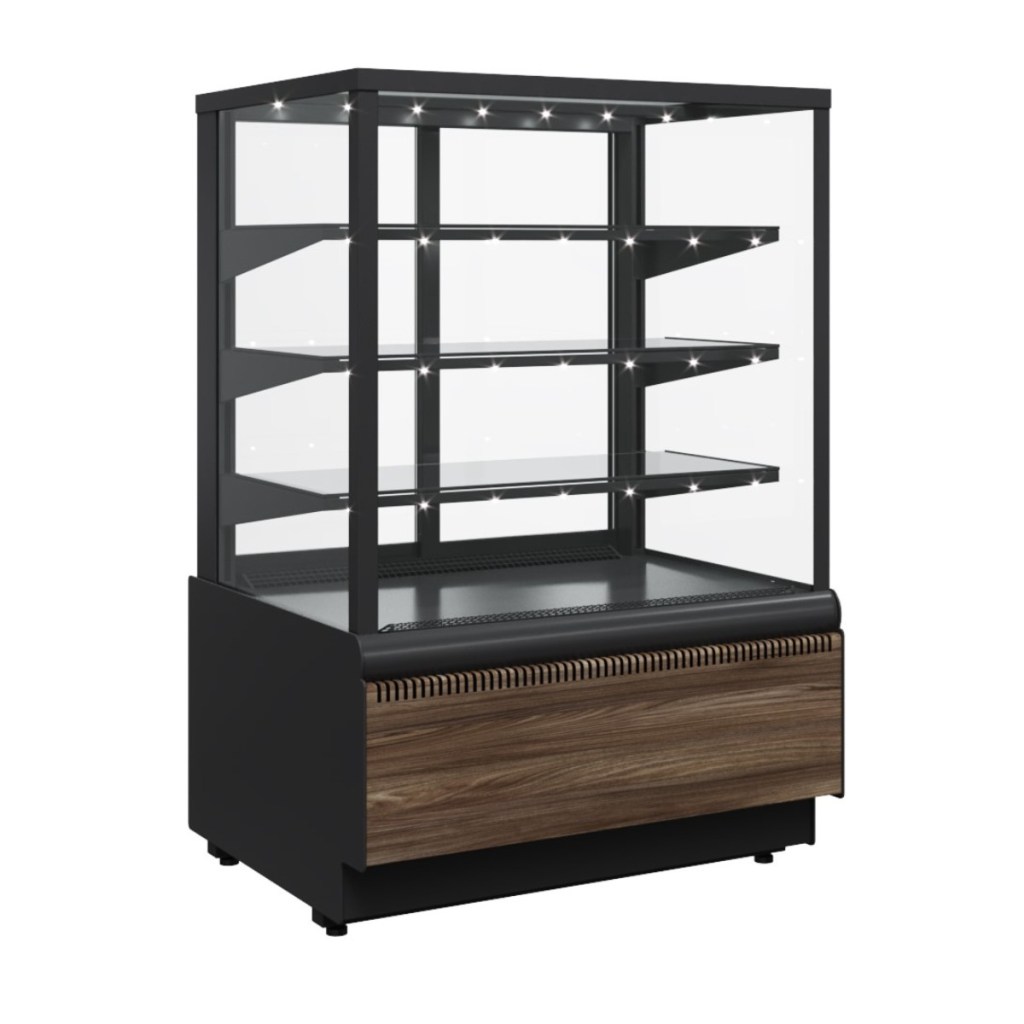 Витрина кондитерская Carboma KC70 VV 0,6-1 Standard Паттерн (0108 Темный дуб)