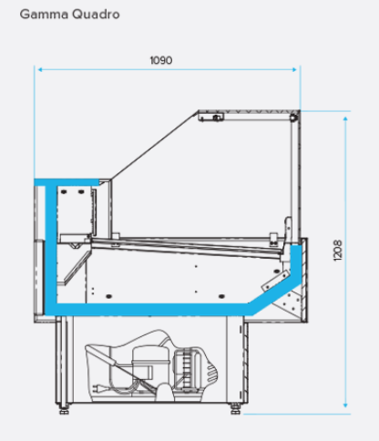 Витрина холодильная CRYSPI Gamma Quadro 1200 LED - Изображение 4